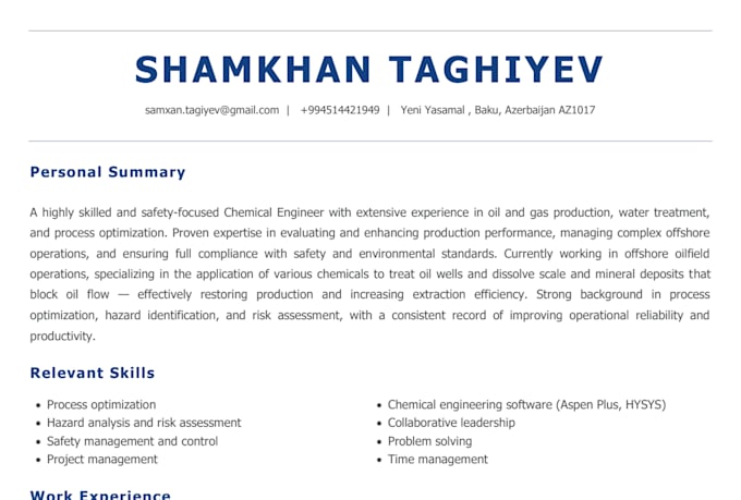 write an ats optimized CV and cover letter